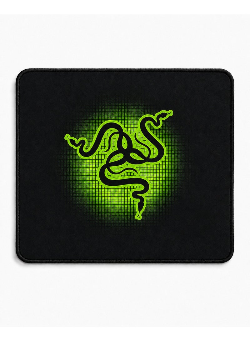 Razor Compact Gaming Mouse Pad for Laptop and Desktop – 25 x 21 cm Black & Green – Mousepad Gaming, Mouse Mat, Big Mouse Pad - Image 1