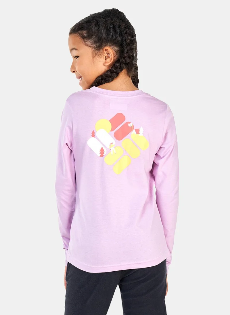 Columbia Kids' Hazeldel Hill™ Long Sleeve Graphic T-Shirt