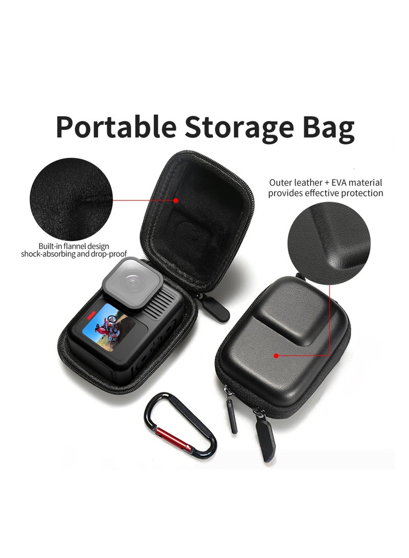 General For GoPro13 Accessory Kit: Silicone Case + Dustproof Lens Cap + 2 Sets of Tempered Film + Battery Side Cover + Carrying Case  - Image 4