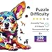 Jigfoxy Wooden Puzzles for Adults Colorful Chihuahua Dog Wood Puzzles Adult Unique AnimalShaped Wooden Jigsaw Puzzles Christmas Thanksgiving Gifts for Family and Friends S85 8in100pcs - Image 3
