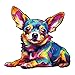 Jigfoxy Wooden Puzzles for Adults Colorful Chihuahua Dog Wood Puzzles Adult Unique AnimalShaped Wooden Jigsaw Puzzles Christmas Thanksgiving Gifts for Family and Friends S85 8in100pcs - Image 2