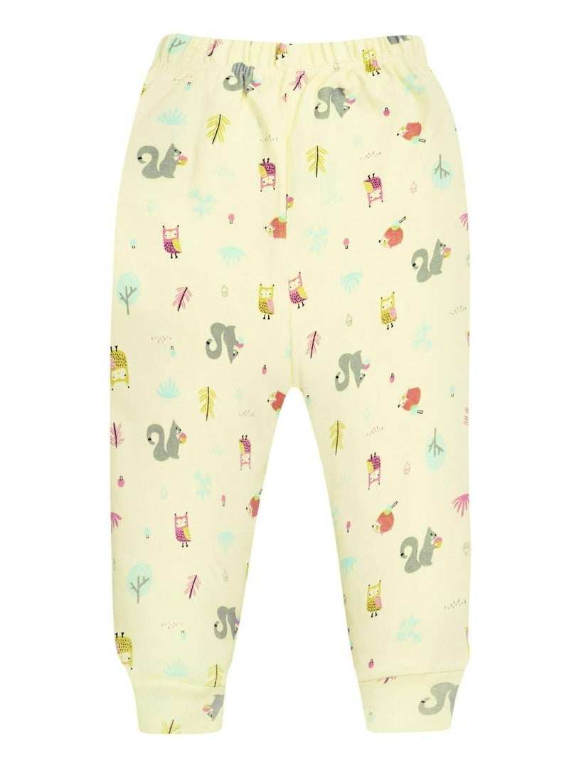 Funny Bunny Pack of 4 Printed Cotton Pants With Elastic Waistband for Baby - Image 2