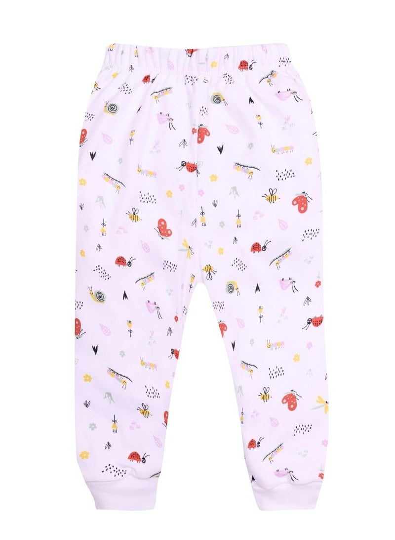 Funny Bunny Pack of 4 Printed Cotton Pants With Elastic Waistband for Baby - Image 3