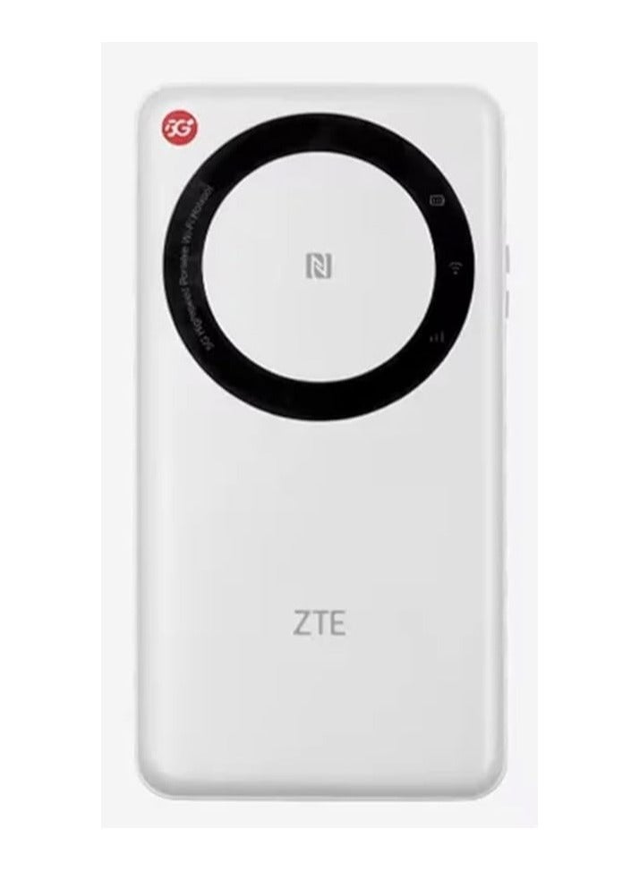 FIPKA ZTE 5G Portable WiFi Mobile Router U30 Air,Intelligent Dual Network up to 650Mbps NFC One Touch Connect 4500mAh Large Battery Unlock Global version White  - Image 1
