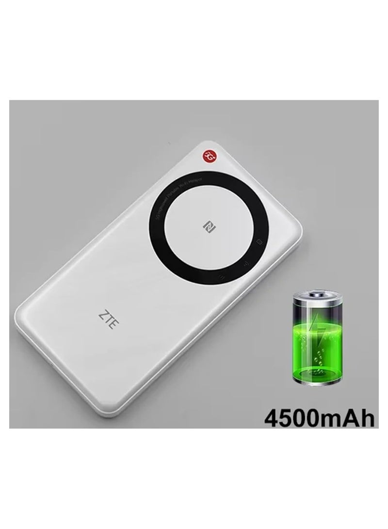 FIPKA ZTE 5G Portable WiFi Mobile Router U30 Air,Intelligent Dual Network up to 650Mbps NFC One Touch Connect 4500mAh Large Battery Unlock Global version White  - Image 3