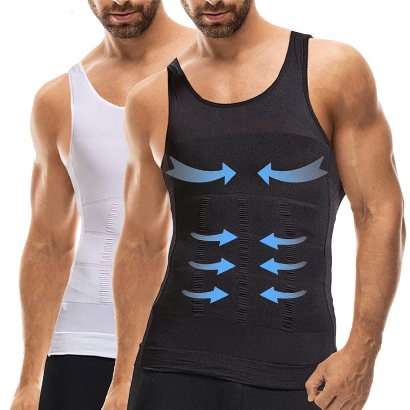Mistirik Compression Shirts for Men - Mens Slimming Body Shaper Vest - Tight Tank Top for Men - Compression Shirt Tank Top - Image 2