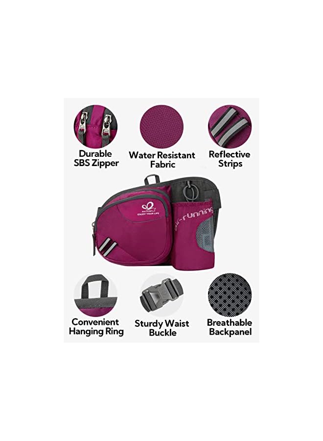 WATERFLY WATERFLY Fanny Pack Waist Bag: Waist Pack for Women Men with Water Bottle Holder Hiking Fanny Pack for Running Walking DogWalking Travel Cycling  - Image 5