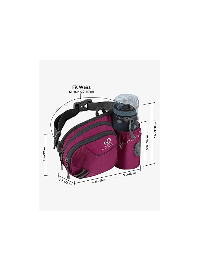 WATERFLY WATERFLY Fanny Pack Waist Bag: Waist Pack for Women Men with Water Bottle Holder Hiking Fanny Pack for Running Walking DogWalking Travel Cycling  - Image 2