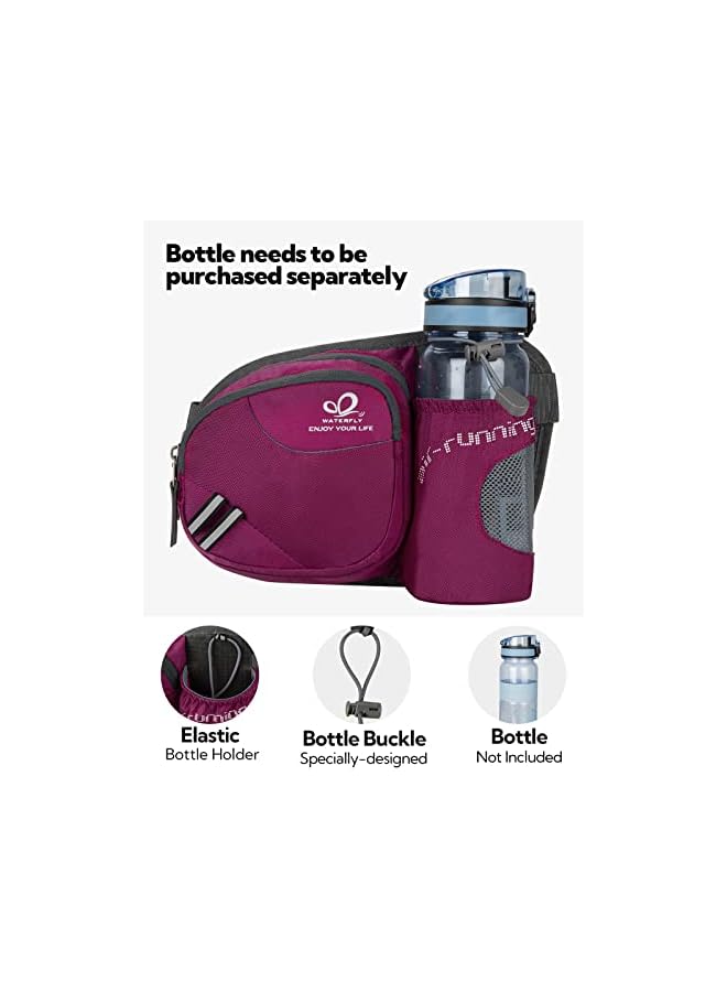 WATERFLY WATERFLY Fanny Pack Waist Bag: Waist Pack for Women Men with Water Bottle Holder Hiking Fanny Pack for Running Walking DogWalking Travel Cycling  - Image 3