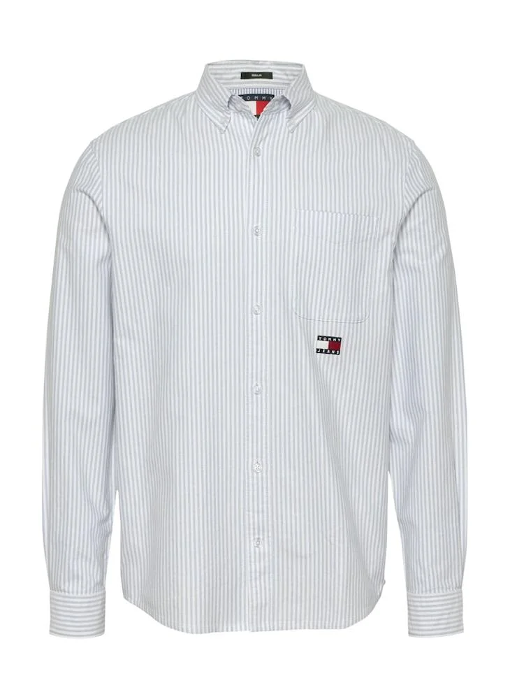 تومي جينز Logo Print Regular Fit Oxford Shirt
