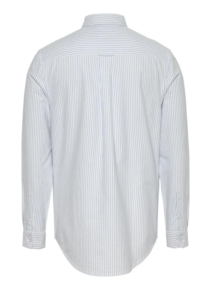 تومي جينز Logo Print Regular Fit Oxford Shirt