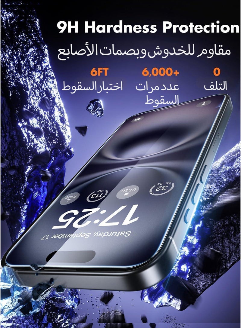 MonaPlay [2 Pack] iPhone 17 Air Screen Protector, Anti-Fingerprint & Scratch Resistant Tempered Glass, with Easy Alignment Installation Frame, HD Clear, 9H Hardness, Bubble-Free, Case Friendly, Smooth Touch, Oil & Smudge Resistant, Full Protection for iPhone 17 Air Display - Image 5