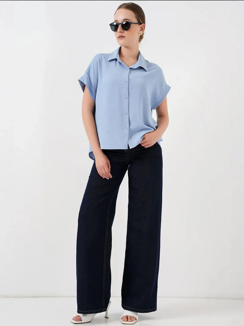 BIG DART BDART Loose Fit Poplin Shirt with Button Closure