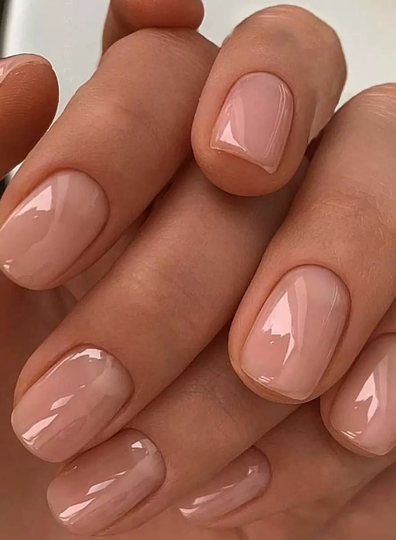 SYNSYB French Tip Press On Nails - Package Soft Gel French false Nails Short, Salon-quality Press On Nails, Seamless Glue-on Nails for Woman Nail Art Manicure - Image 4