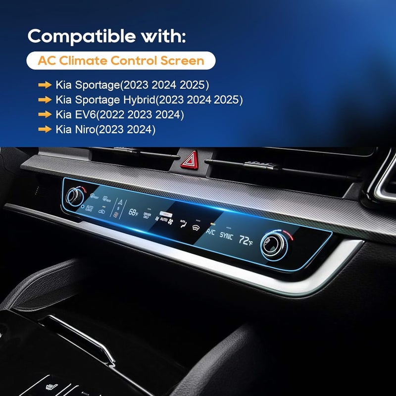 LFOTPP 2023 2024 2025 Sportage Screen Protector Climate Control for Ki a Sportage Hybrid(2023 2024),K ia EV6(2022-2024),K ia Niro(2023)(AC Climate) - Image 4