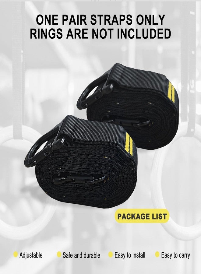 powerfeng Adjustable Numbered Straps for Gymnastic Rings & Pull Up Handles, 8.2FT Long Each, 1000LBS Weight Capacity, Home Gym DIY Pull Down System Accessories - Image 5