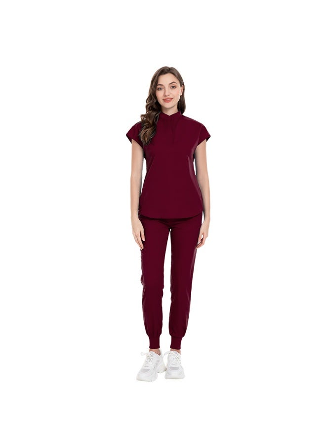 NIBEMINENT Tops+pant Medical Uniform Surgery Scrubs Shirt Short Sleeve Pet Shop Doctor Nurse Nursing Uniform Set Women Workwear Scrub - Image 1