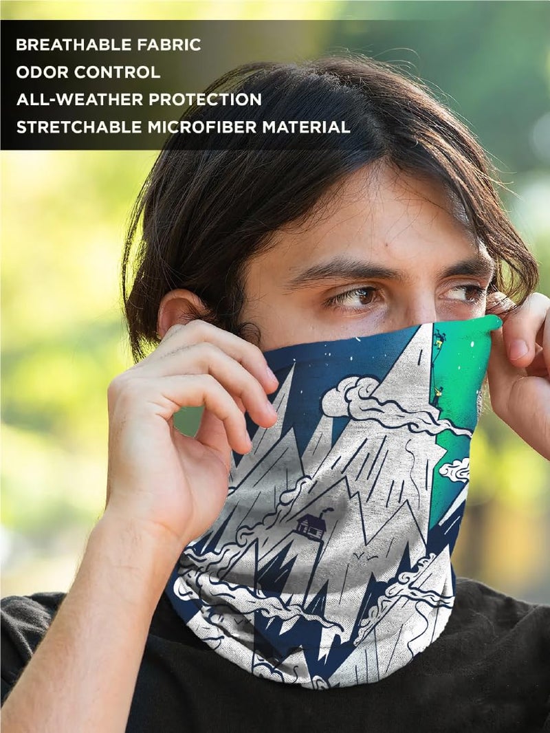 WANDERLOOMS Northern Lights Polygiene Treated Odour-Free Unisex Bandana for Men Hair | Antibacterial & Breathable Bandana for Men Bike |Multipurpose Face Mask, Neck Gaiter & Headwrap - Image 4