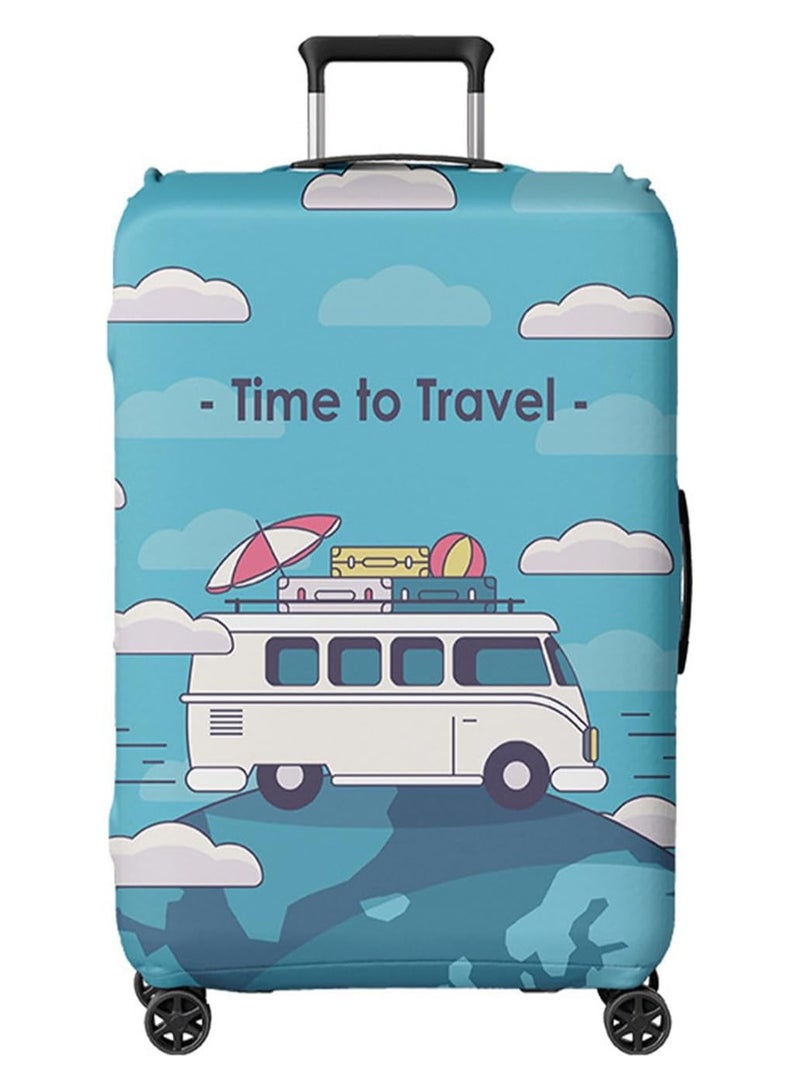 Premium Elastic Spandex Luggage Cover, Washable Suitcase Protector for 22-24 Inch Trunks, Durable and Stylish Luggage Protector Cover, Ideal for Travel Protection.