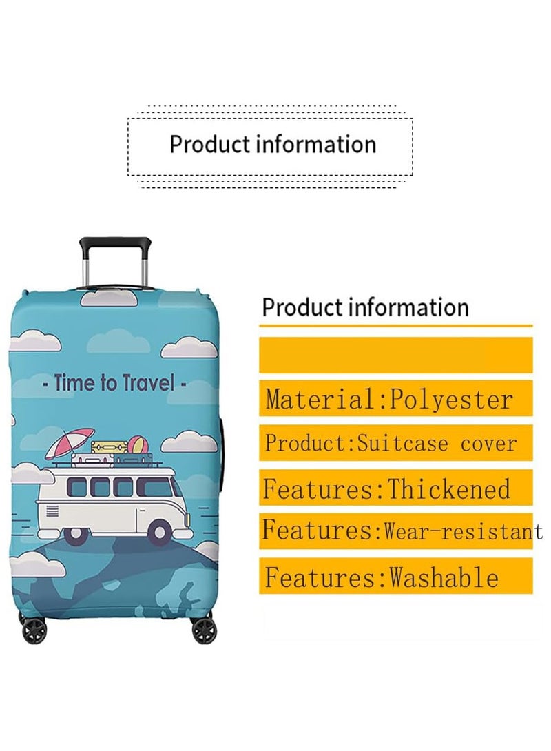 Premium Elastic Spandex Luggage Cover, Washable Suitcase Protector for 22-24 Inch Trunks, Durable and Stylish Luggage Protector Cover, Ideal for Travel Protection.