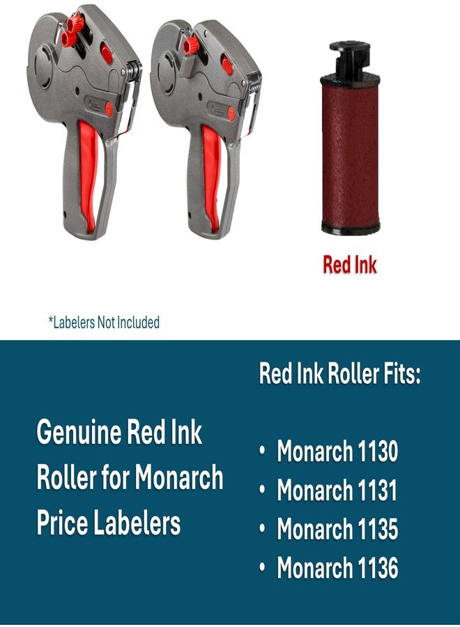 Avery Dennison Genuine Monarch 1131 & 1136 Red Ink Roller - Image 2