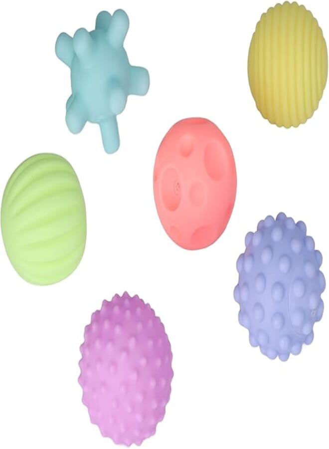 6pcs Textured Sensory Ball Set,Bounce Ball Sensory Balls Massage Stress Balls for Kids