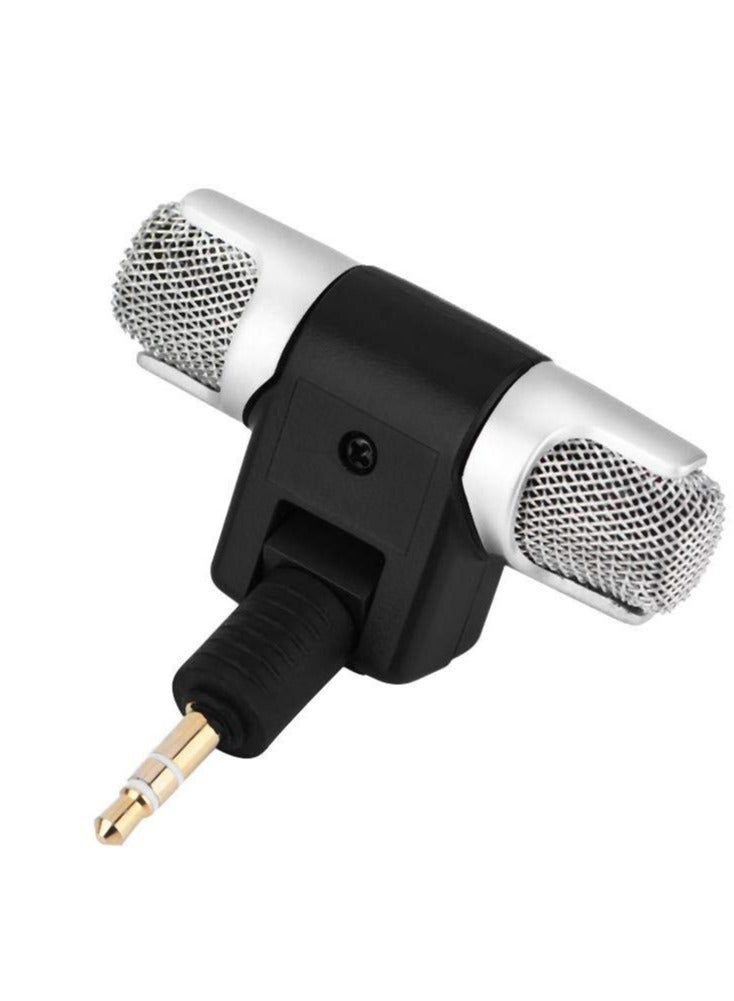 SYOSI Mini Stereo Condenser Microphone, Omnidirectional Microphone with 3.5mm Gold-plating Plug Jack for PC Laptop MD Camera - Image 1