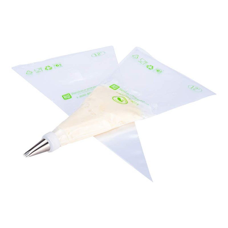 Restaurantware Restaurantware Pastry Tek 12 x 6 Inch Piping Bags 100 Disposable Pastry Bags  Sturdy No Slip Clear Plastic Baking Bags To Decorate Cakes For Parties Or Bakeries