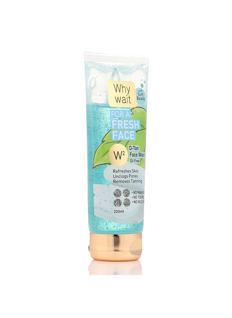 W2 W2 Why Wait DeTan Face Wash Effectively Removes Tanning Excess Oil Impurities Unclogs Pores Refreshes Revives Skin for a Clear Radiant Glow For Men and Women 225 ml  - Image 4