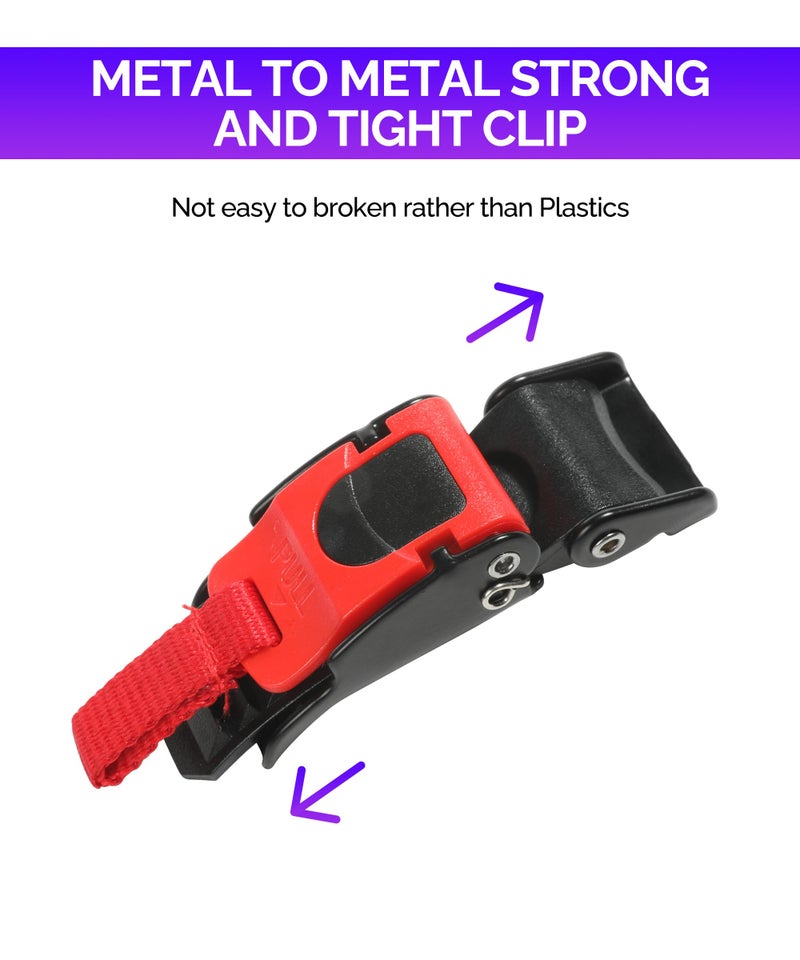 RACOONA Helmet Button Buckle,Motorcycle Helmet Quick Release Buckle Strap Locks,Car Accessories otorcycle Helmet Speed Clip Quick Release Chin Strap Button,Bike Helmet Clip Buckle,Fits for Any Helmet - Image 3