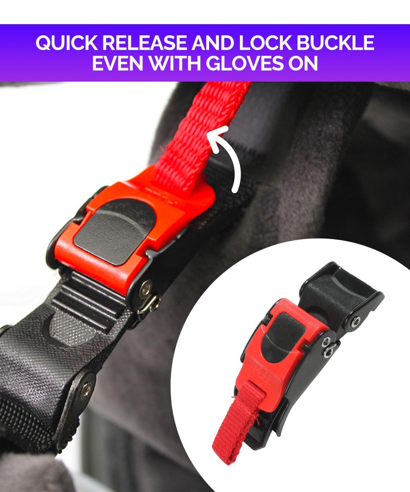 RACOONA Helmet Button Buckle,Motorcycle Helmet Quick Release Buckle Strap Locks,Car Accessories otorcycle Helmet Speed Clip Quick Release Chin Strap Button,Bike Helmet Clip Buckle,Fits for Any Helmet - Image 5