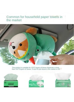 Generic Car Tissue Holder, Dog Tissue Box with Buckle, Tissue Box, Cartoon Animals Paper Storage, Tissue Tray for Car, Shaped Creative Hanging Pouch, Cute Car Accessories  - Image 5