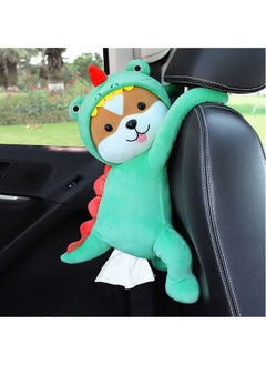 Generic Car Tissue Holder, Dog Tissue Box with Buckle, Tissue Box, Cartoon Animals Paper Storage, Tissue Tray for Car, Shaped Creative Hanging Pouch, Cute Car Accessories  - Image 1
