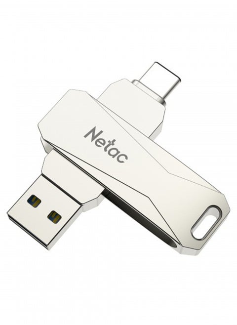 Type-C USB 64GB Double Interface Flash Drive Plug, 2 in 1 USB C Dual Flash Drive U782C - Silver