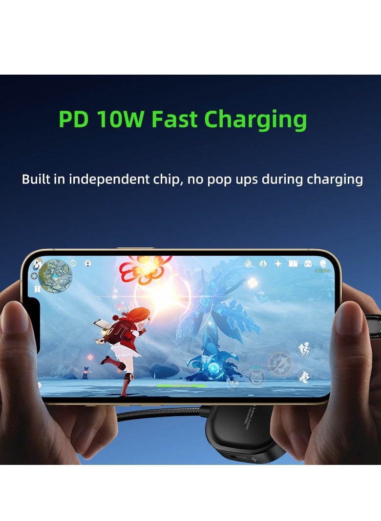 وصلة بيفا 2 في1 PIVA G2L PRO ايفون لايتينج بمنفذين للشحن والسماعة تايب سي للعمل بنفس الوقت