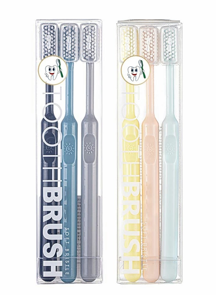 Toothbrushes Set, 6 Pcs Soft Manual Toothbrushes - Image 1