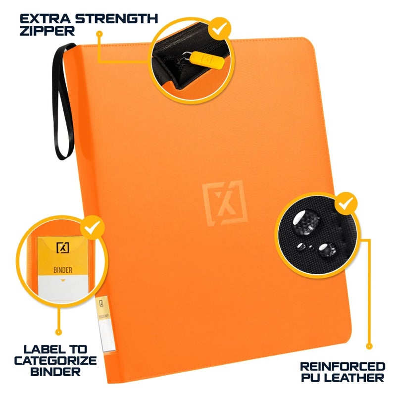 HOMEXPRO X PRO Top Load Card Binder - Compatible with Top-loading Card Cases - Fits 252 | 20 Premium Loaders Included | 9-Pocket Ringless Double-Sided Pages | Storage for TCG & Sports Cards - Image 3