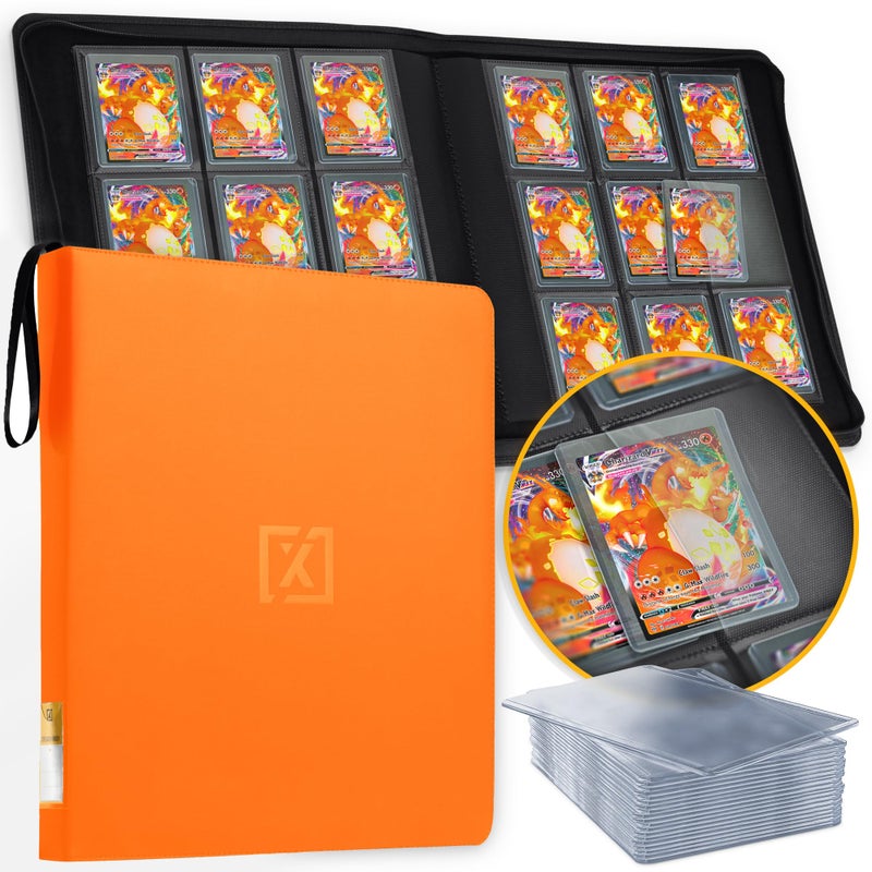 HOMEXPRO X PRO Top Load Card Binder - Compatible with Top-loading Card Cases - Fits 252 | 20 Premium Loaders Included | 9-Pocket Ringless Double-Sided Pages | Storage for TCG & Sports Cards - Image 1