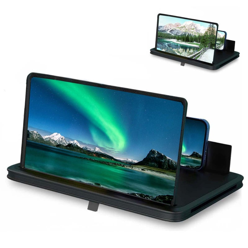 BSpecter Screen Magnifier for Cell Phone, 2026 New 3D HD Magnifing Screen Enlarger Projector for Movies Videos and Gaming, Foldable Phone Stand Holder with Screen Magnifier Compatible with All Phones (10 in) - Image 1