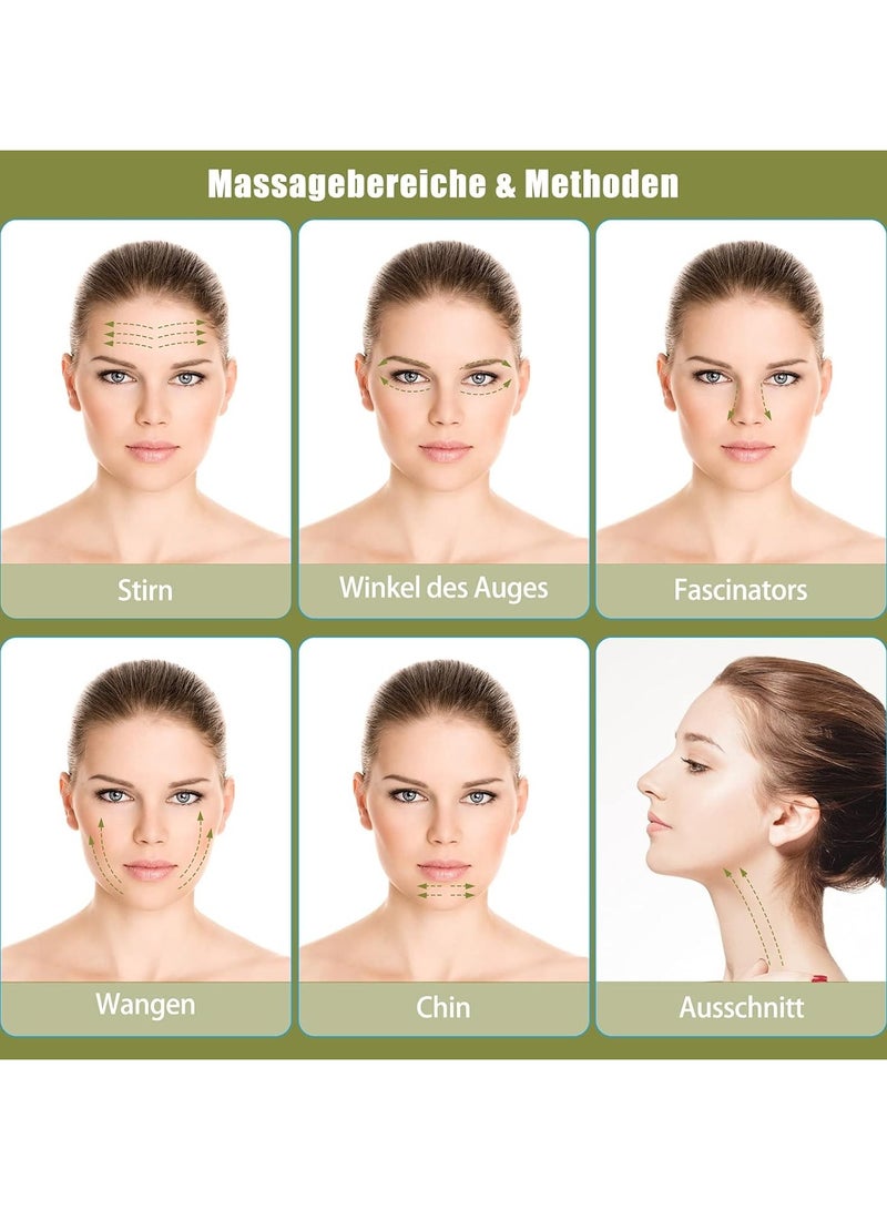 زد جي تي اس أدوات الوجه غوا شا المصنوعة من الفولاذ المقاوم للصدأ، أداة تجميل غواشا للوجه لشد البشرة وتدليك البشرة من غواشا لتدلك بشرة الجسم والعينين والرقبة - Image 2