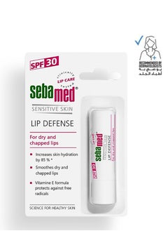 Sebamed Lip Defense For Dry and Chapped Lips , Sensitive Skin SPF 30, Vitamin E, Unflavored  - Image 1