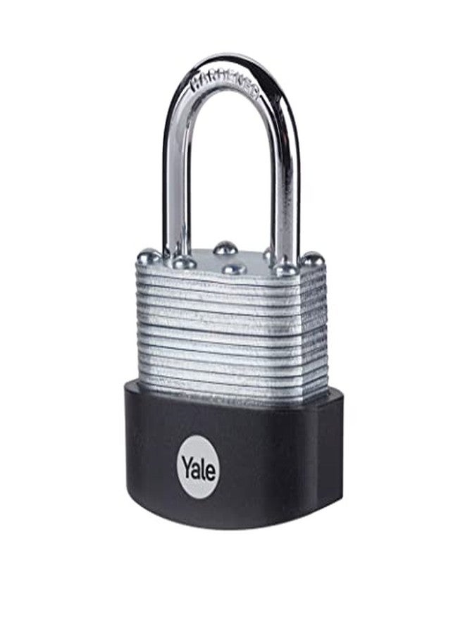 Yale 1-7/8" Wide Laminated Padlock with 1-1/8" Shackle and 3 Keyed Alike Keys for Outdoor Gate, Fence, Storage (3 Pack) - Image 5