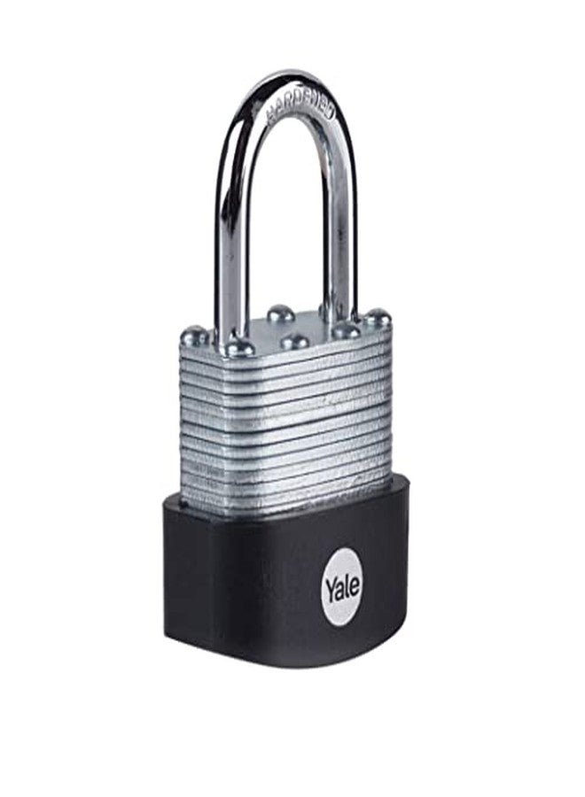 Yale 1-7/8" Wide Laminated Padlock with 1-1/8" Shackle and 3 Keyed Alike Keys for Outdoor Gate, Fence, Storage (3 Pack) - Image 4