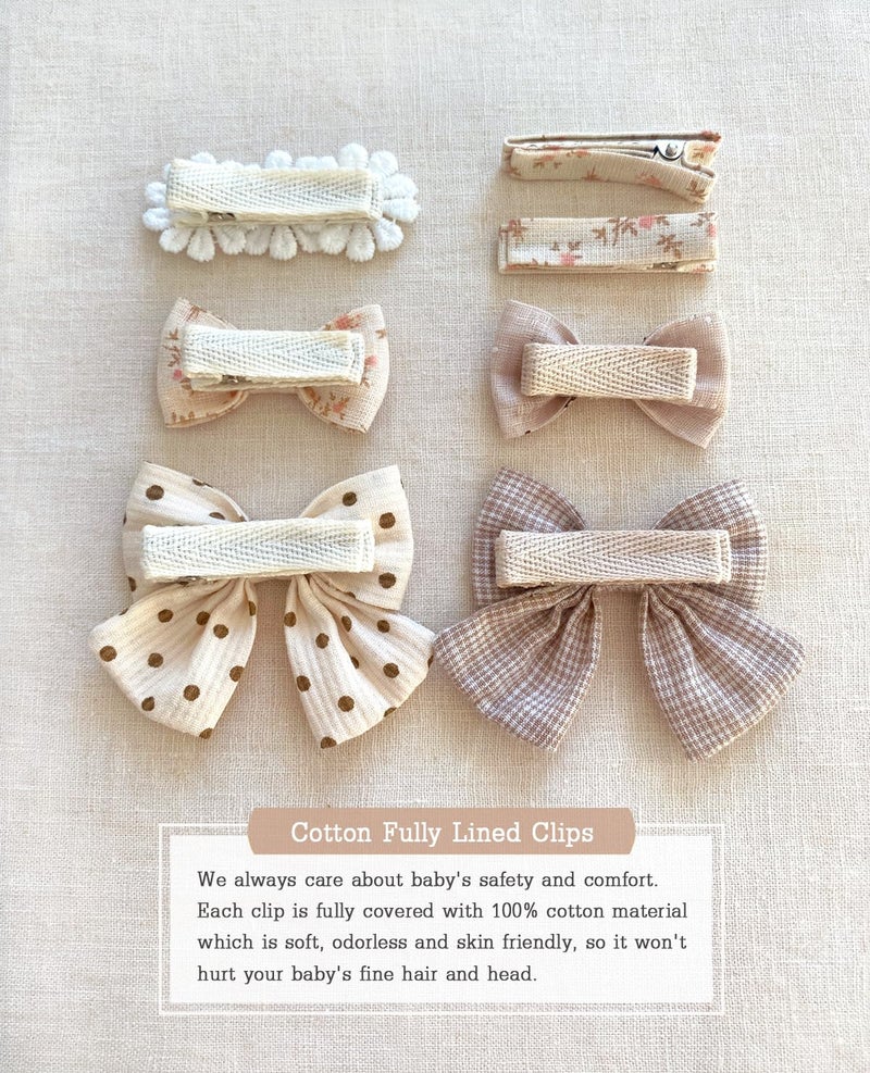Floral Hair Bow Clips Set for Little Girls - 20 Pack Handmade Hair Accessories - Image 3