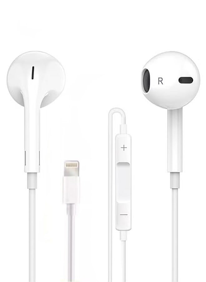 كيلا سماعات أذن بموصل Lightning | سماعات أذن iPhone، [معتمدة من MFI] سماعات أذن سلكية بصوت ستيريو مع ميكروفون وتحكم في مستوى الصوت، متوافقة مع iPhone 14/13/12/SE/11/XR/XS/X/7/7 Plus/8 - Image 1
