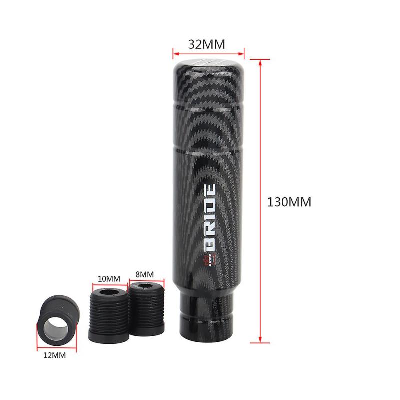 Gear Shift Knob: Black Aluminum Material - Direct Replacement No Modification Needed Universal Fit for Most Vehicles With 3 Adapters for Automatic or Manual Transmission - Image 2