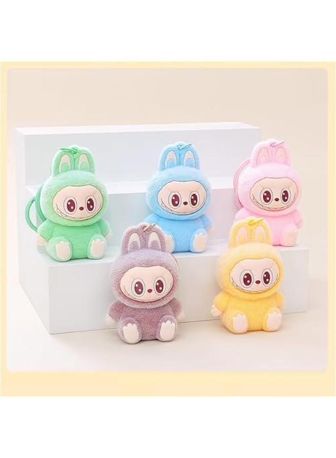Cute La bubu Keychain, Flocking Cartoon Monsters,Rabbit Home Decoration,Hanging Pendant Gifts,Key Ring Accessories  - Image 4