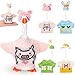 SilTriangle 4 Set 7 Inch Mini Desk Goose Knitted Outfits Cute Magnetic Goose Key Holder Multiple Colors Clothes for Home Office Magnetic Duck Statue Table Desk Key Holder Decor GiftsFresh - Image 2