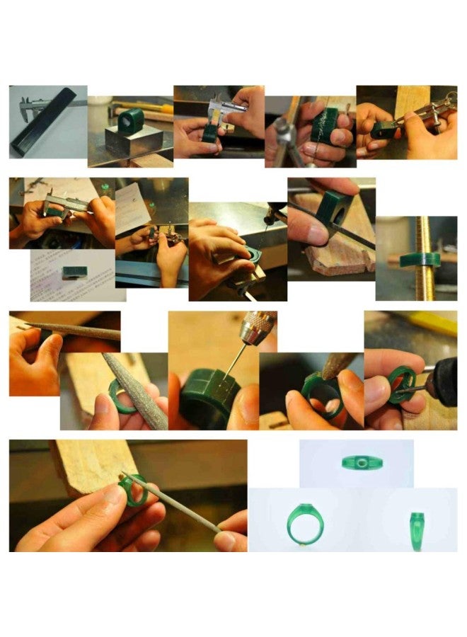 klarako Jewelry Ring Green Carving Wax Tube, Carving Wax Ring Tube for Making Rings Mold Round Wax Tube with Centred Hole/Hard Wax/Solid Carving Wax Tube Blank Large Flat Side Tube (T100) - Image 1