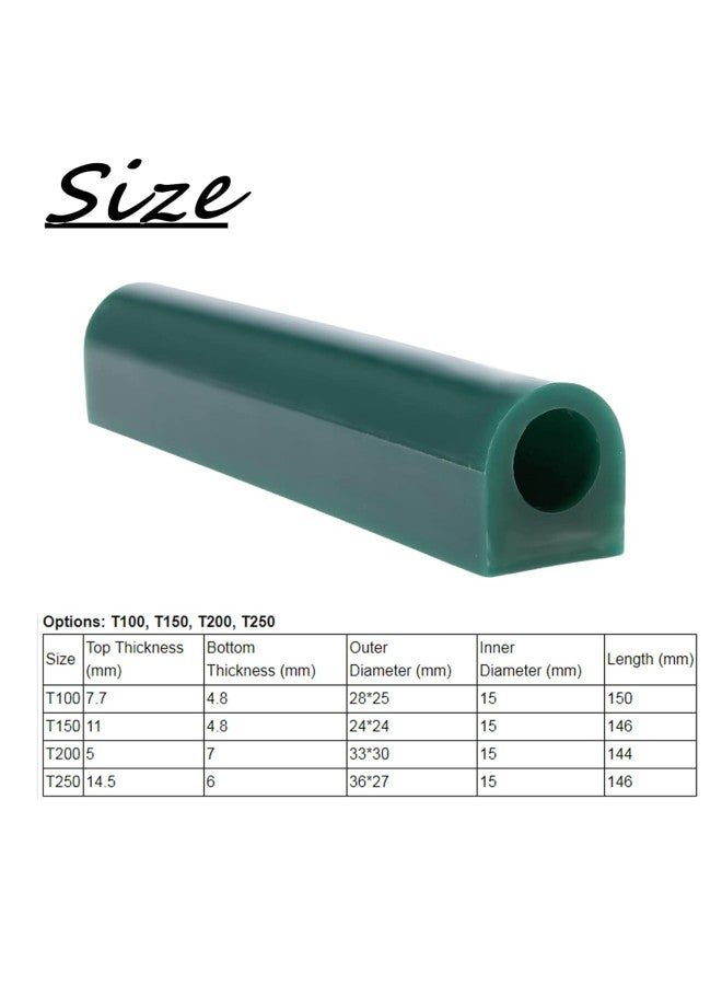 klarako Jewelry Ring Green Carving Wax Tube, Carving Wax Ring Tube for Making Rings Mold Round Wax Tube with Centred Hole/Hard Wax/Solid Carving Wax Tube Blank Large Flat Side Tube (T100) - Image 2